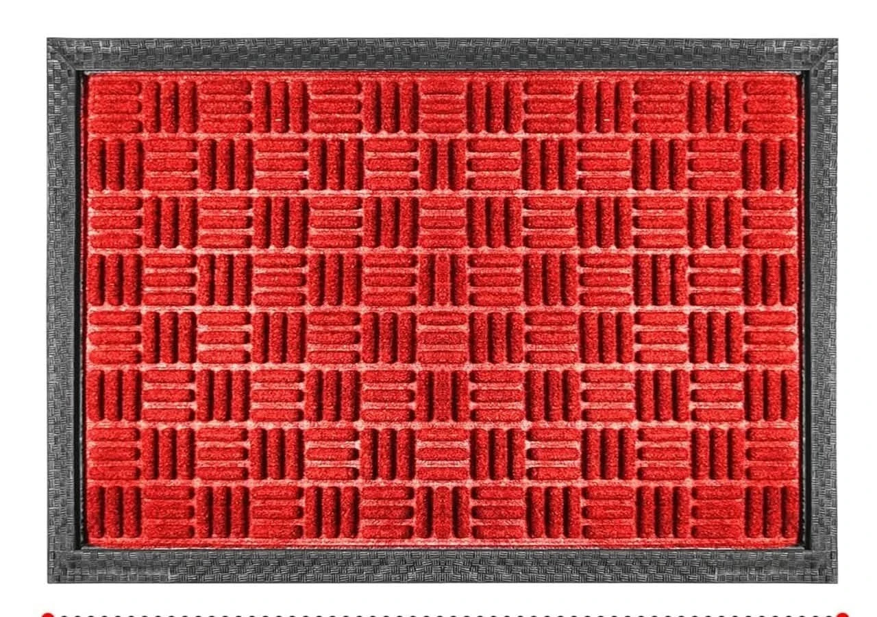 Dirt Trapper Door Mat Indoor Outdoor Rubber Floor Mat Washable Non-Slip 40x60cm