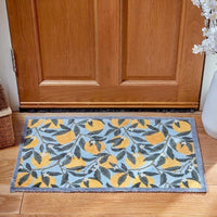 Non Slip Indoor Mat Large Door Entrance Rug Dirt Trapper Washable Lemon 75cm
