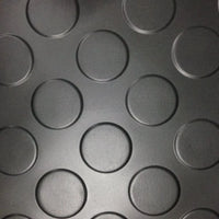 Rubber Flooring Mat Roll (3mm) + Trim-Fix Glue | Anti-Slip Coin Pattern Durable