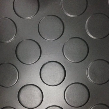 Rubber Flooring Mat Roll (3mm) + Trim-Fix Glue | Anti-Slip Coin Pattern Durable