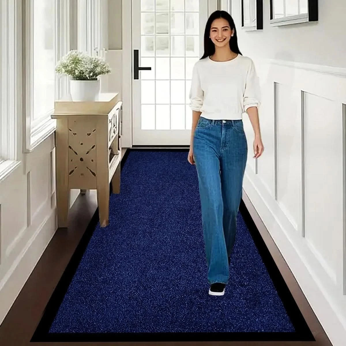 Non Slip Rubber Barrier Mat Runner Rug Long Hallway Non Slip Door Mats Floor Mat