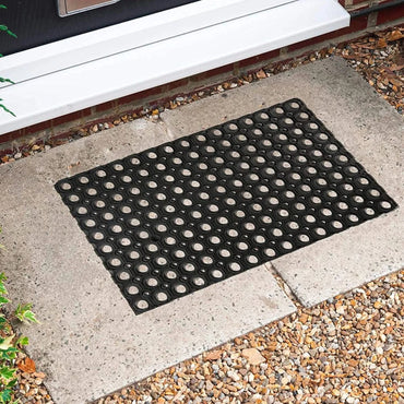 Heavy Duty Slip-Resistant Large Rubber Door Mat Entrance Carpet Rug Drainage