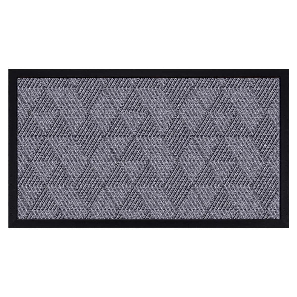 Briarwood Lane Gray Geometric Standard Flocked Doormat