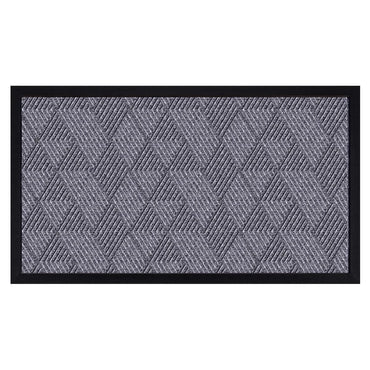 Briarwood Lane Gray Geometric Standard Flocked Doormat