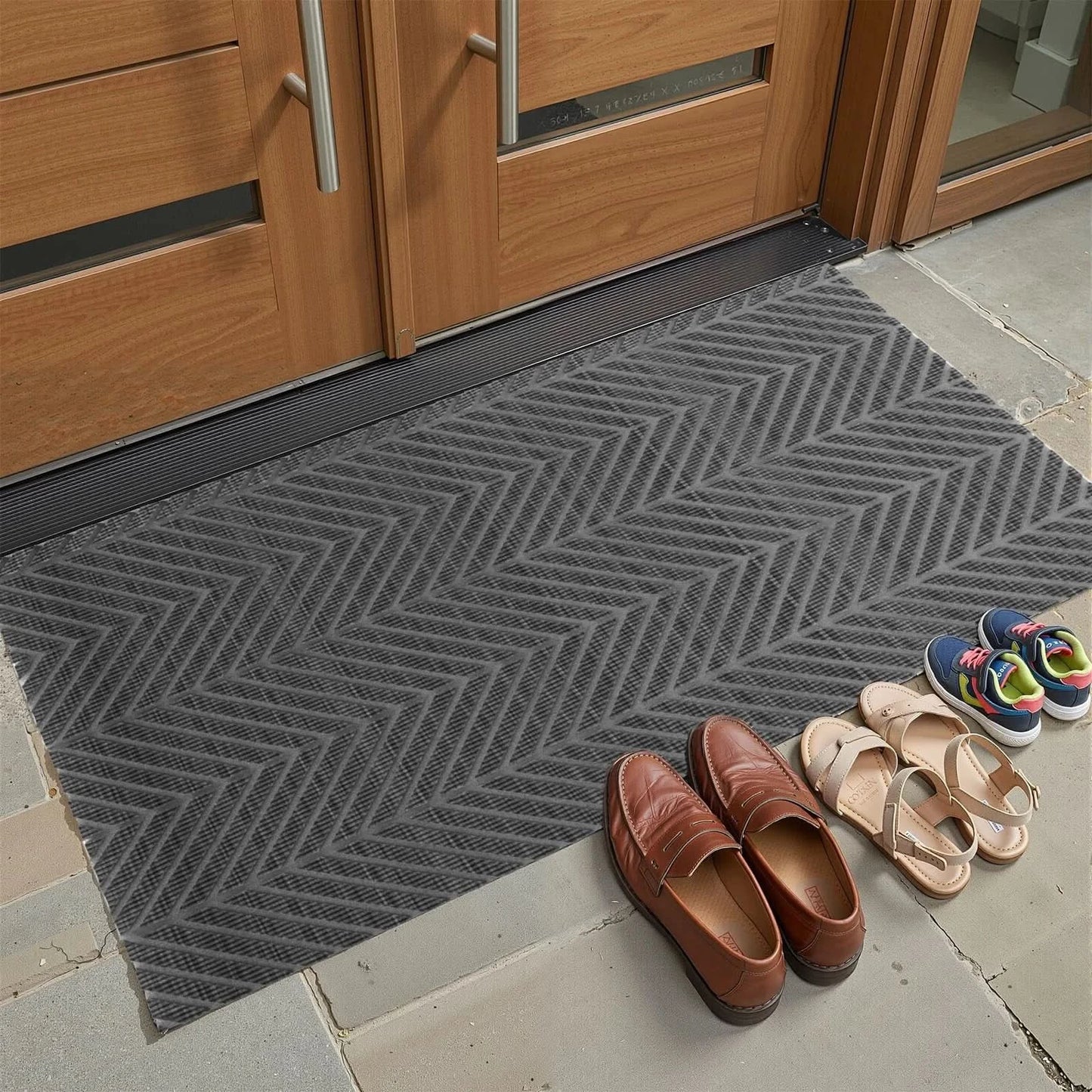 Dirt Trapper Door Mat Small & Large Washable Heavy Duty Non Slip Rubber Backed
