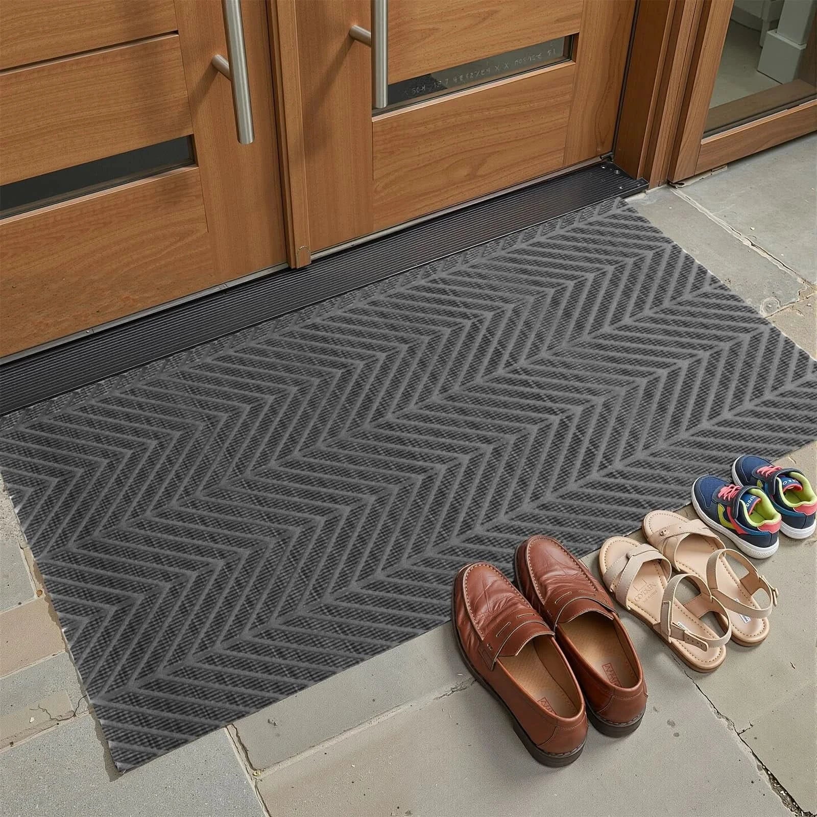 Dirt Trapper Door Mat Small & Large Washable Heavy Duty Non Slip Rubber Backed
