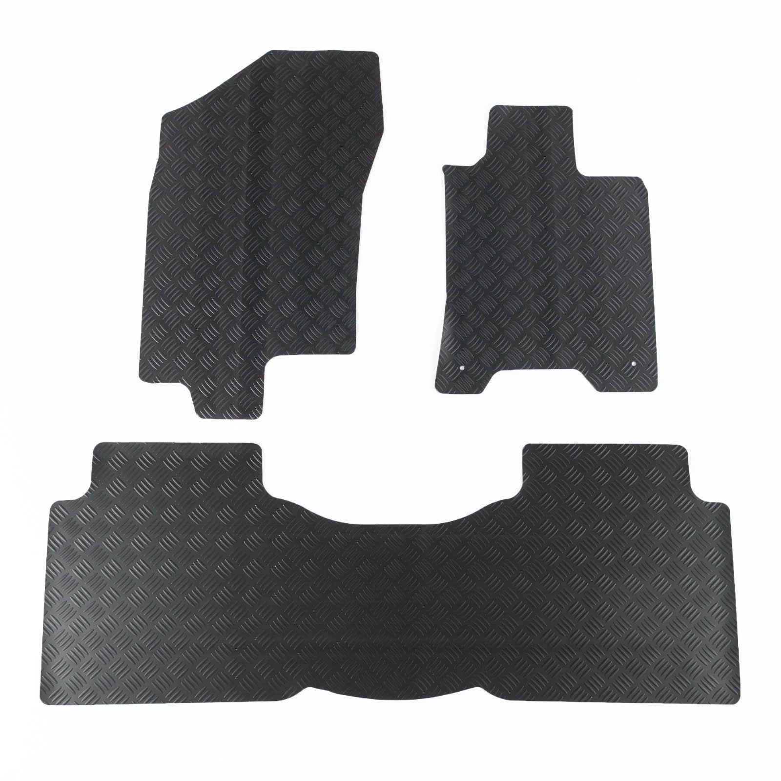 Fits Nissan Navara Heavy Duty Rubber Floor Mats Black 3Mm (2015-2018) 524