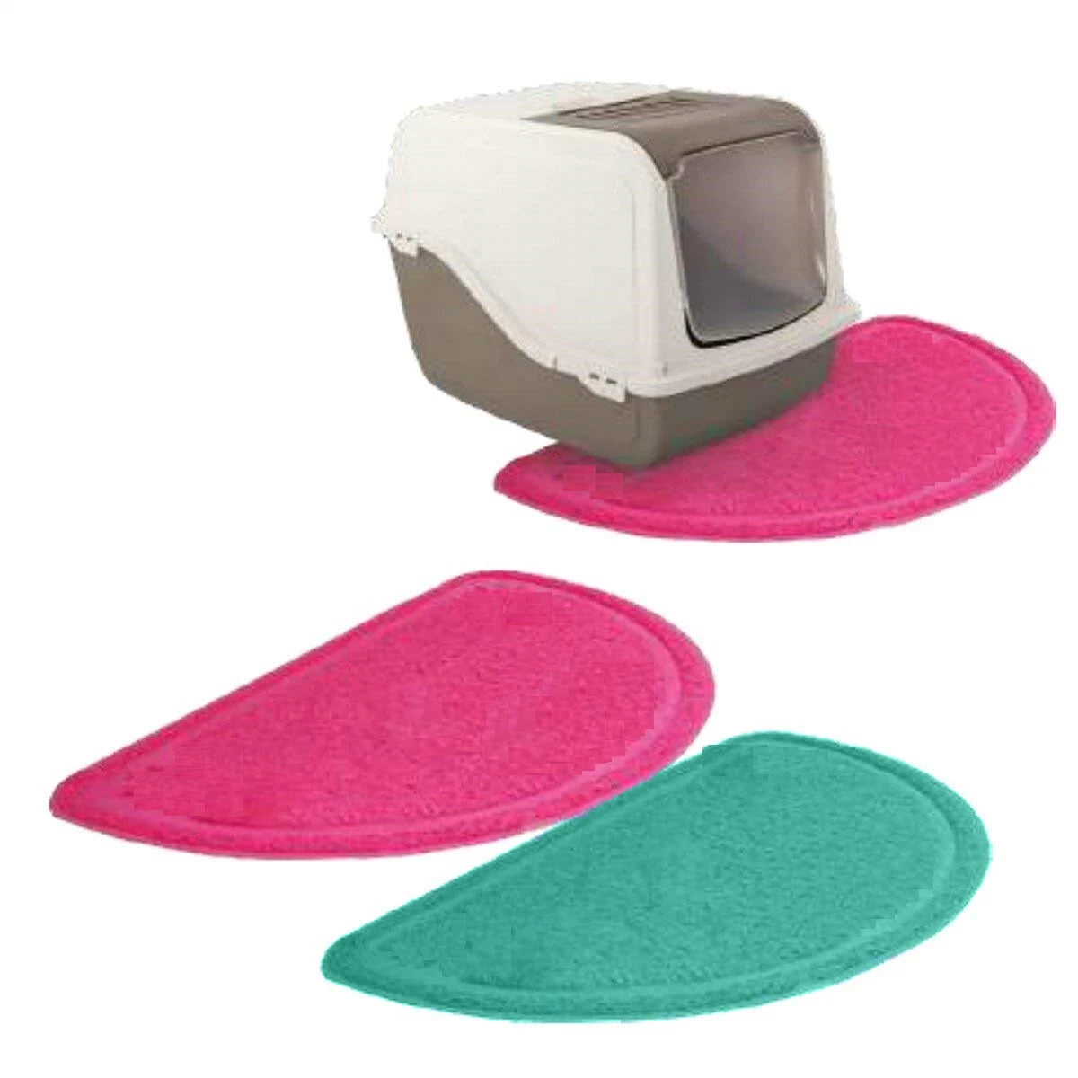 Half Moon Semi-Circle Non Slip Washable PVC Entrance Door Mat Floor Mat 36x60cm