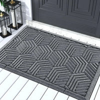 Yimobra Door Mat 92x61cm Heavy Duty | Non-Slip Rubber Backing Dirt Trapper Grey