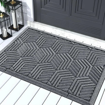 Yimobra Door Mat 92x61cm Heavy Duty | Non-Slip Rubber Backing Dirt Trapper Grey