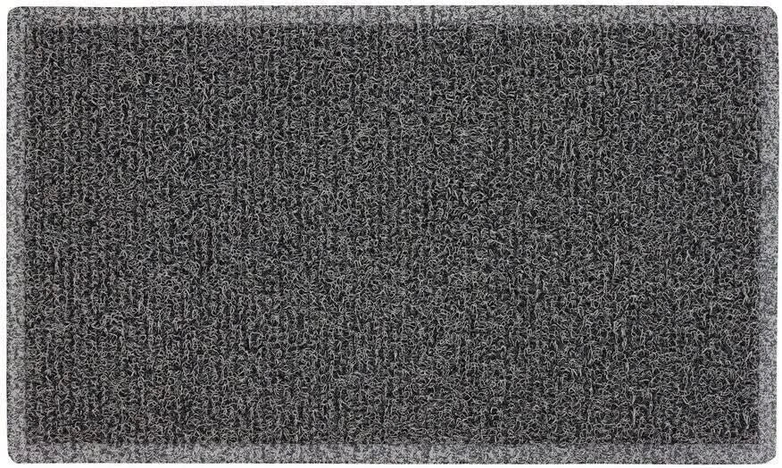 JVL GREY MUD GRABBER INDOOR OUTDOOR ENTRANCE SELF CLEAN DOOR MAT 45CM X 75CM