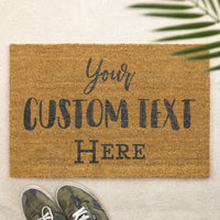 Custom Text Brush Door Mat Personalised Mat Custom Printed First Home Gift
