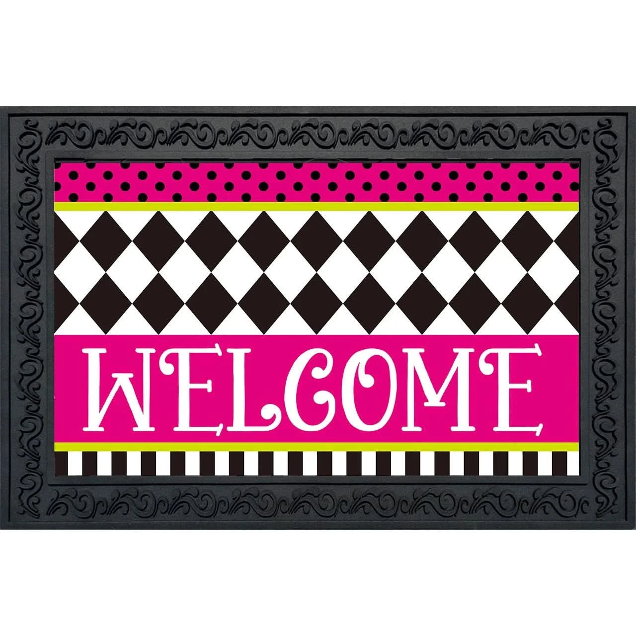Briarwood Lane Neon Checkerboard Doormat