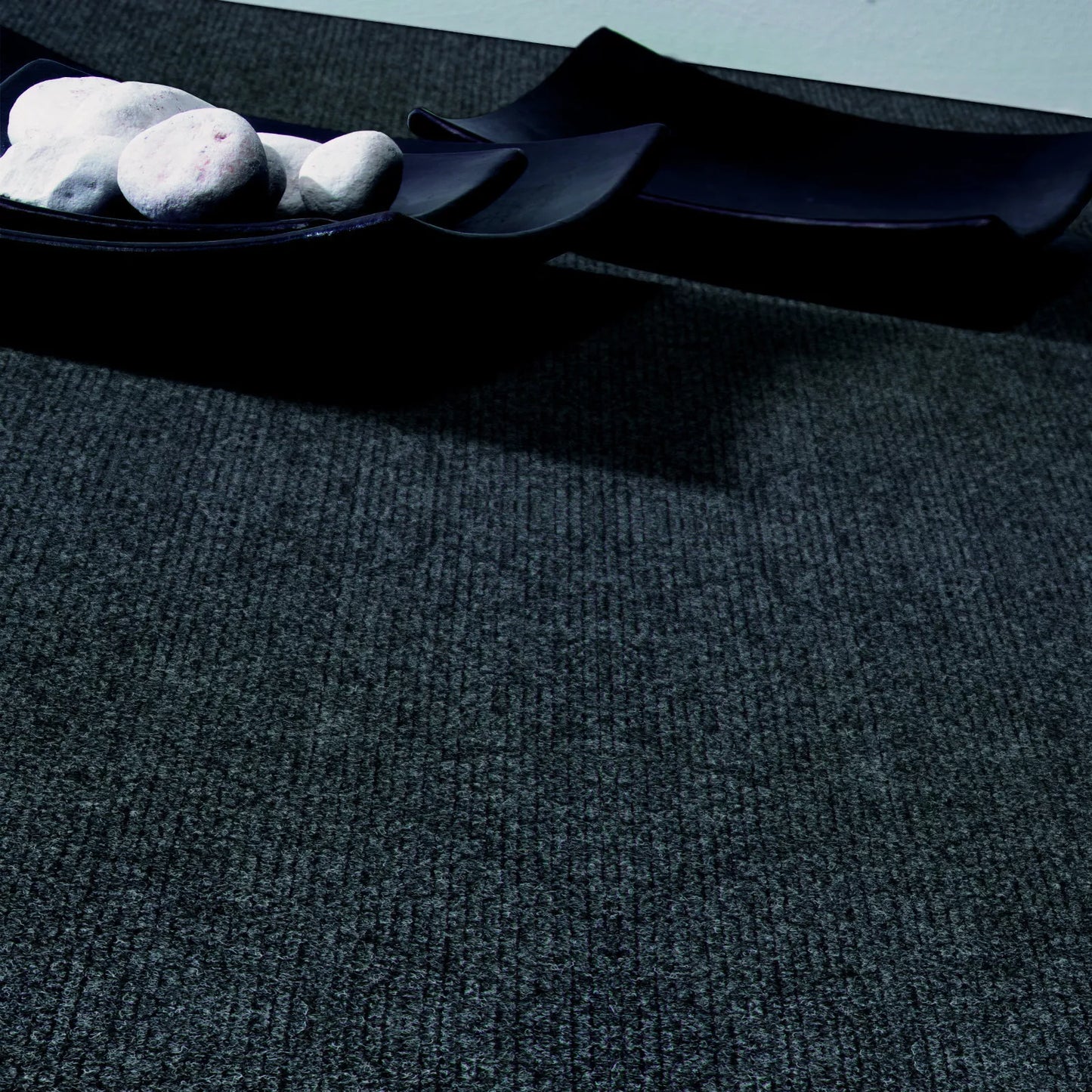 Anthracite Entrance Matting - Ribbed Door Mat - Reception Doorway - Brown Black