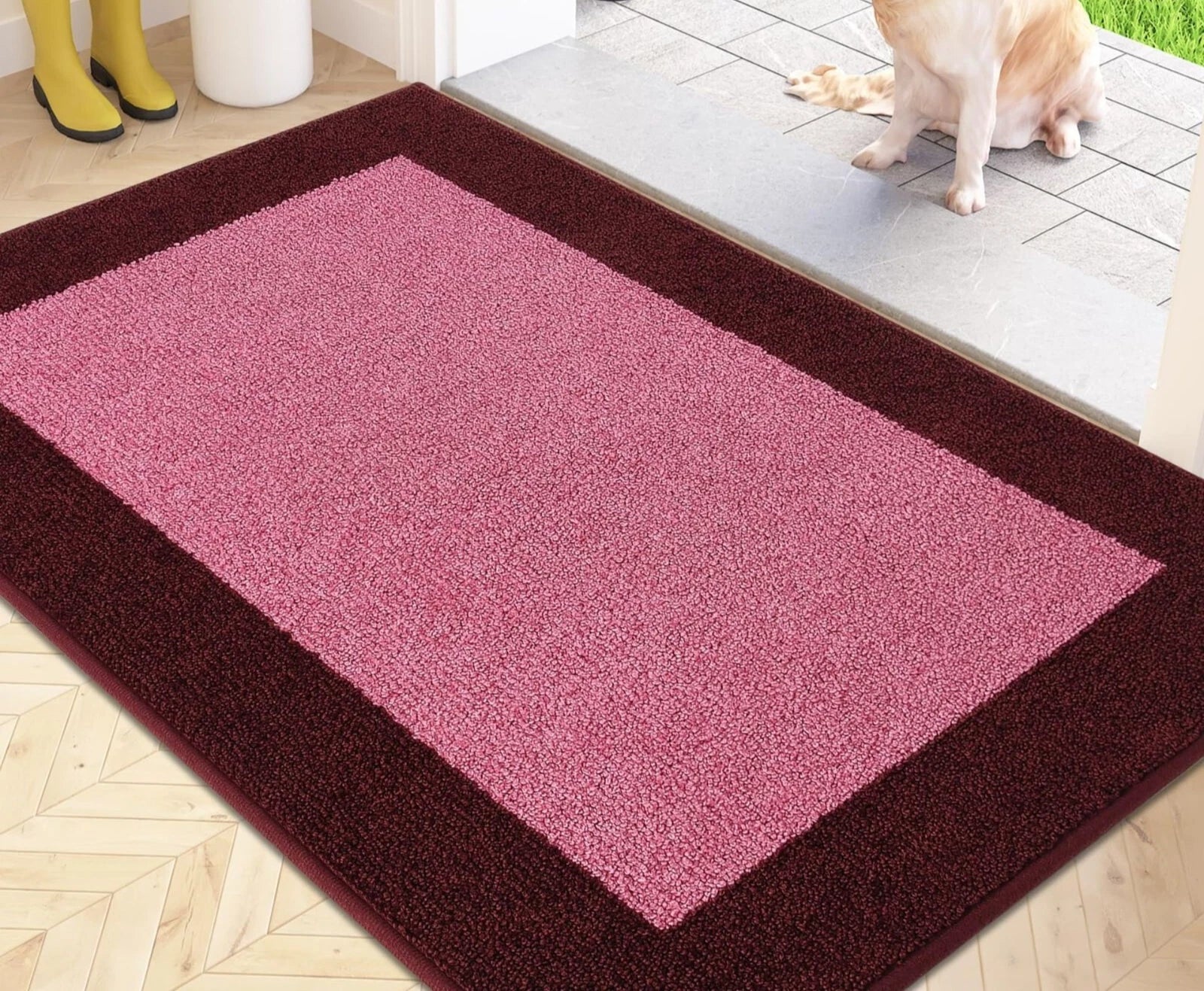 FCSDETAIL Red / Pink Dirt Trapper Indoor Door Mat / Rug 60 x 90cm New