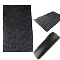 Heavy Duty Rubber Door Mat Non Slip Barrier Rug Grey Indoor Outdoor 45x75cm
