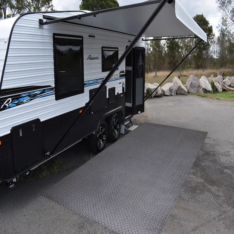 Large Black Caravan Awning Floor Mat Foam Garden Mats Camping 10mm Thickness