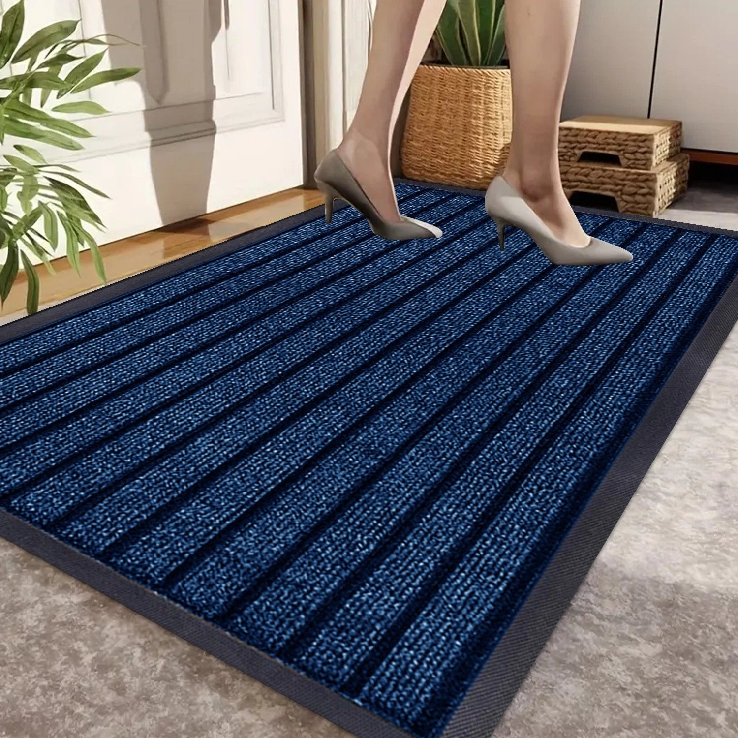 Heavy Duty Non Slip Rubber Mat Indoor Outdoor Washable Weather Resistant