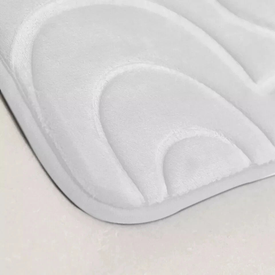 Bath Memory Foam Velvet Non Slip Bathroom Water Absorbent Toilet Pedestal Mat