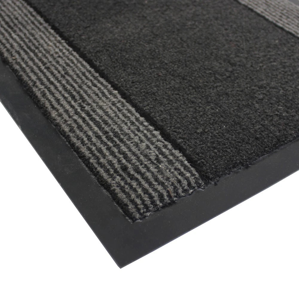 JVL Miracle Striped Machine Wash Barrier Door Floor Mat, 40x60cm or 60x90cm
