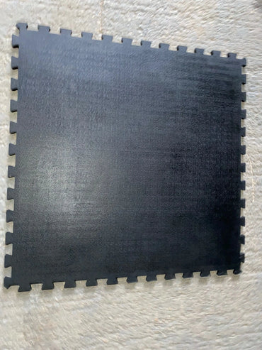 Rubber Gym/ Garage/ workshop/ exercise interlocking mat 1mx1mx15mm edging