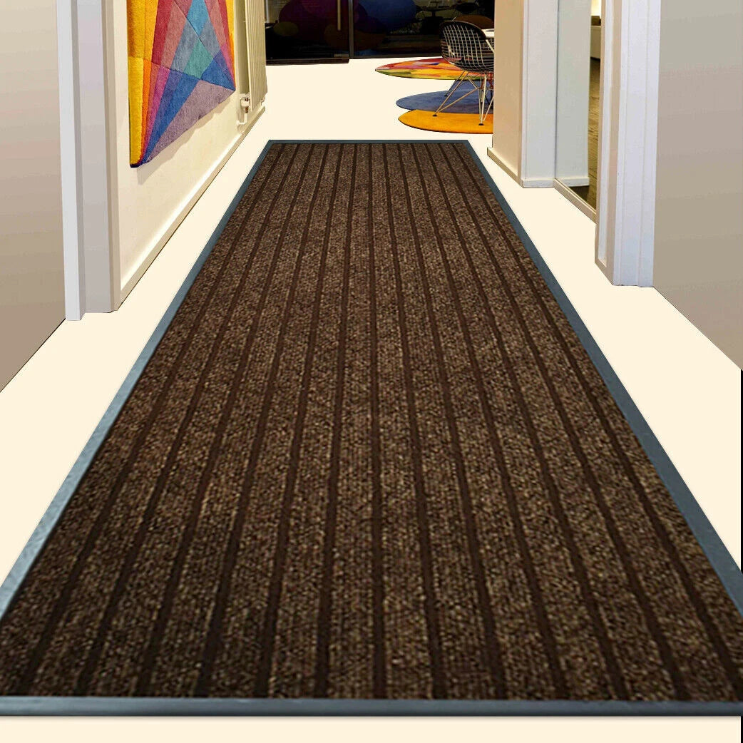 Non Slip Heavy Duty Rubber Barrier Mat Hall Hallway Kitchen Runner Rug Door Mats