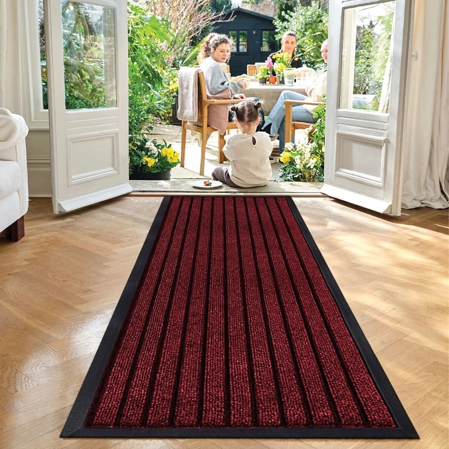 Large Heavy Duty Rubber Barrier Non Slip Door Mat Hall Kitchen Floor Runner Rug*