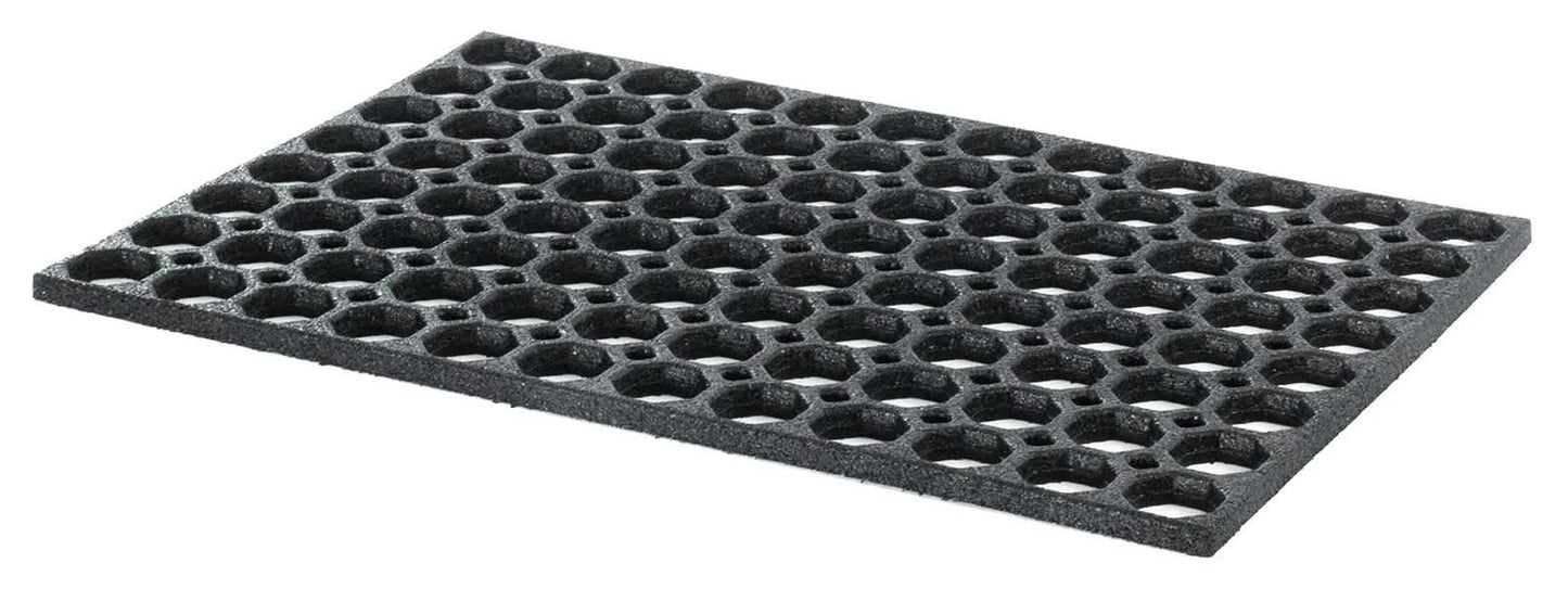 Honeycomb Outdoor Rubber Doormat Boot Scraper 60L x 40W x 1.3Th cm, Black