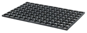 Honeycomb Outdoor Rubber Doormat Boot Scraper 60L x 40W x 1.3Th cm, Black