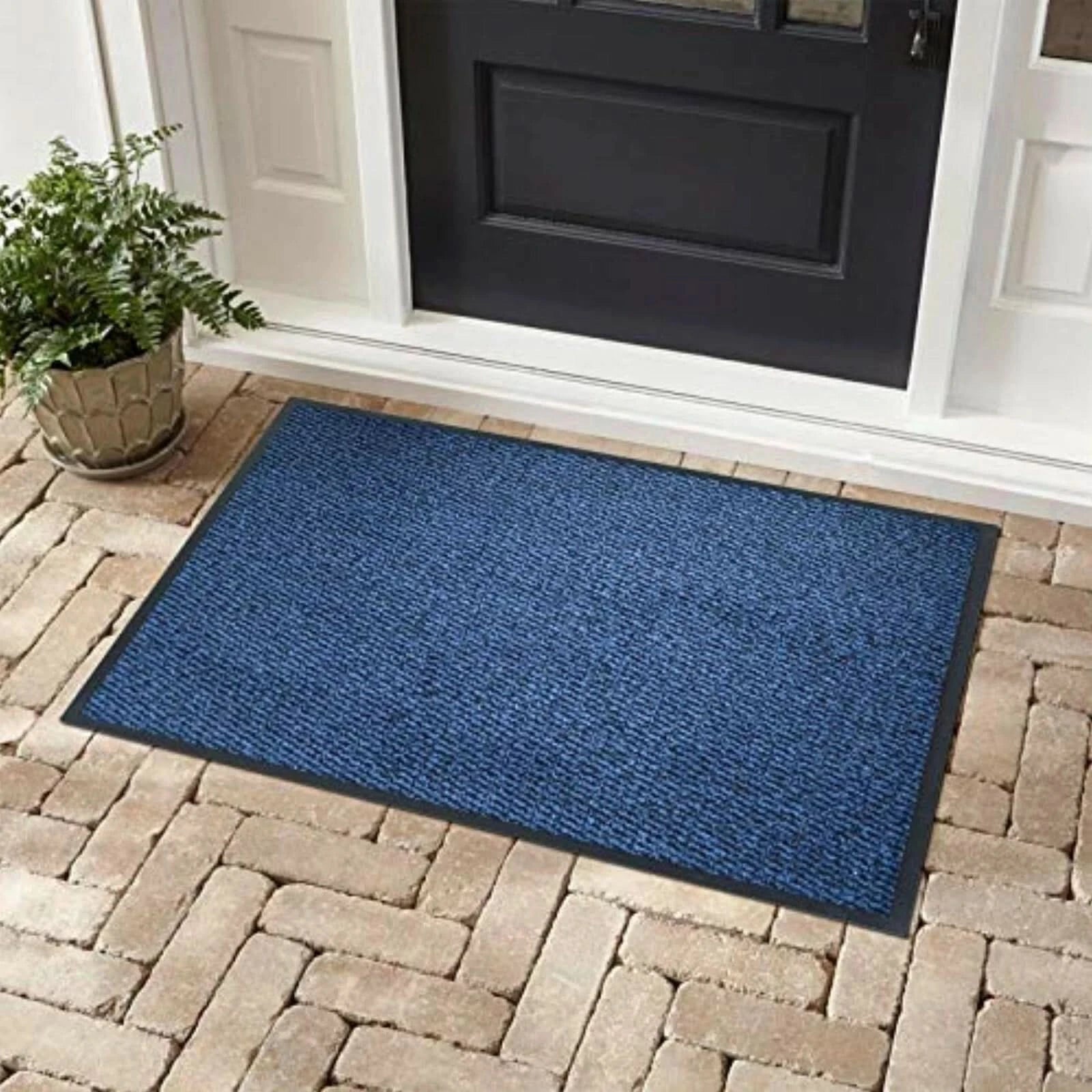 FB FunkyBuys Barrier Mat Large Door Mat Rubber Backed Medium Runner Barrier Mats