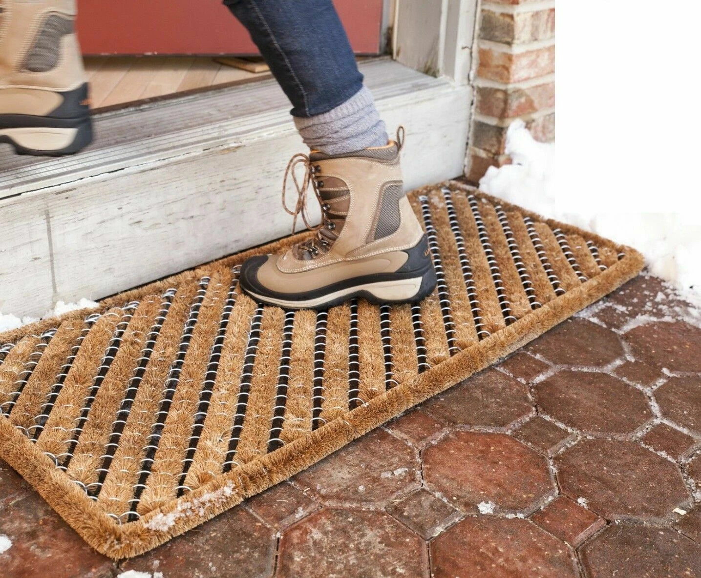Heavy Duty Boston Door Mat Doormat Scraper Indoor Outdoor Wire Brush Coir Mat