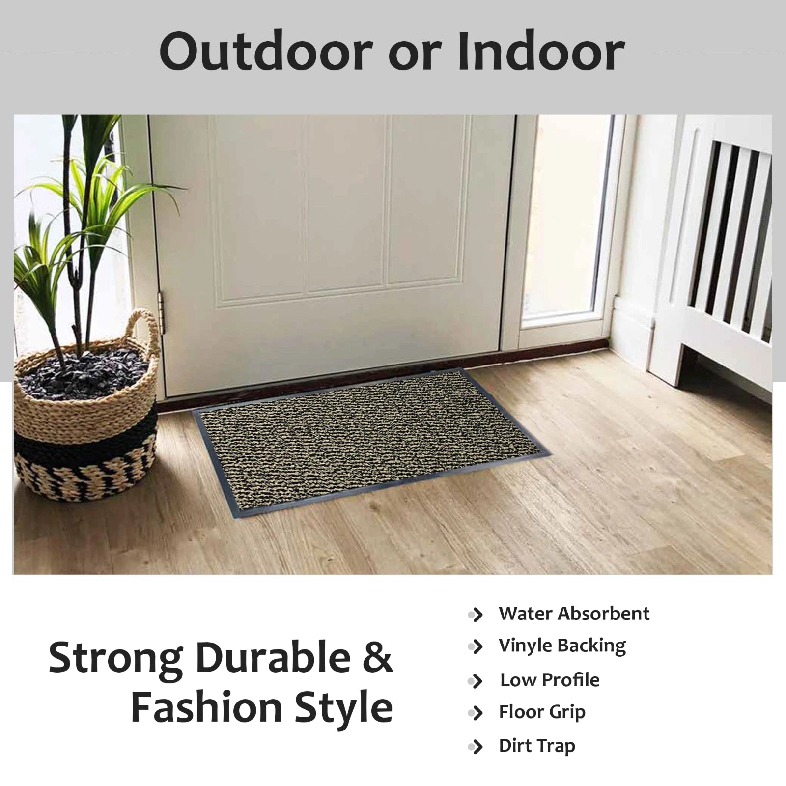 Heavy Duty Non Slip Rubber Back Barrier Door Mat Kitchen Doormats Hallway Rug