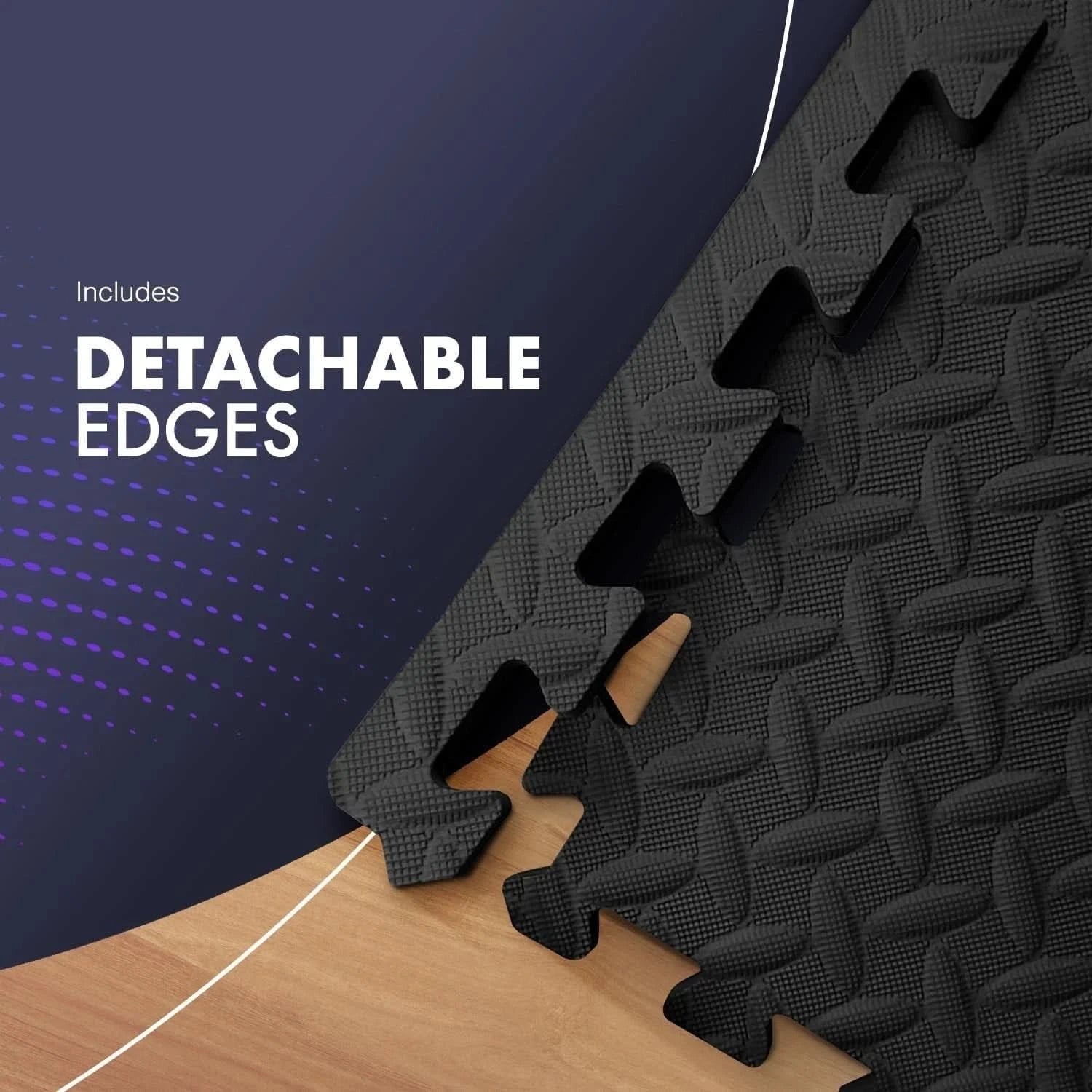 24PCS Gym Floor Nonslip Mats, Interlocking, EVA Foam Exercise Floor Tiles
