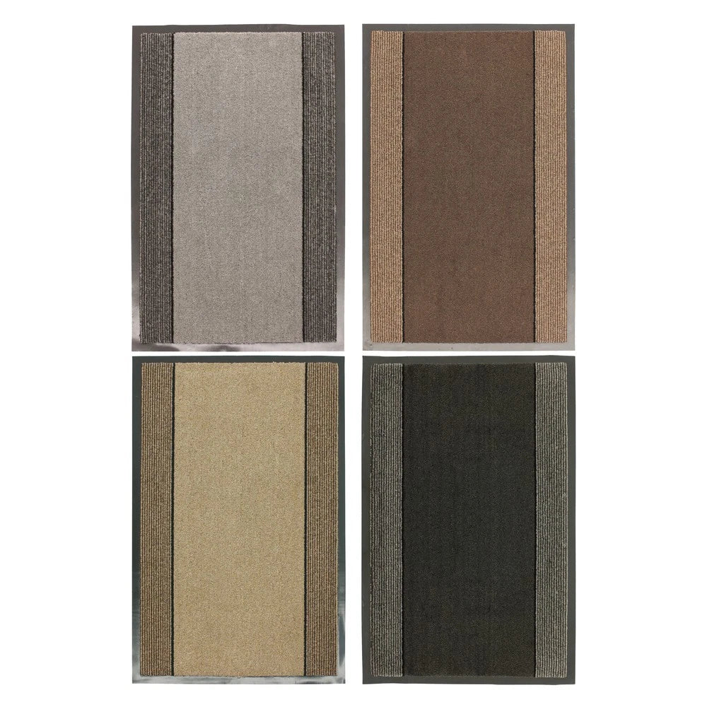 JVL Miracle Striped Machine Wash Barrier Door Floor Mat, 40x60cm or 60x90cm