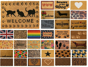 Large Welcome Door Entrance Mat Non Slip Absorbent Floor Doormat Indoor Outdoor