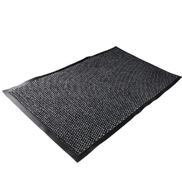 Heavy Duty Rubber Door Mat Non Slip Barrier Rug Grey Indoor Outdoor 45x75cm