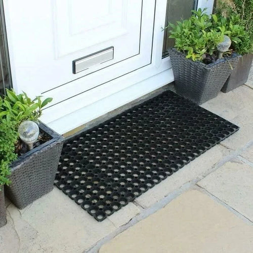 Heavy Duty Door Mat Non Slip Hollow Rubber Doormat Outdoor Anti Fatigue 50x100cm