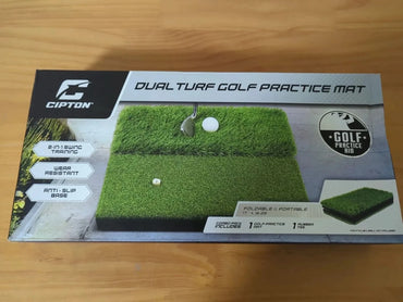 Cipton Dual (Rough & Tee) Turf Golf Swing Practice Mat, 17 x 16.25 inches