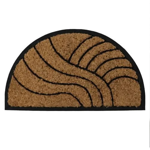JVL Comfort Tuffscrape Half Moon Door Mat, 40 x 70cm