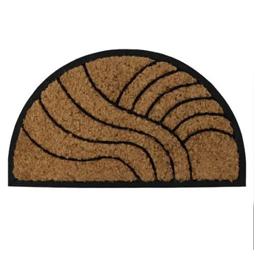JVL Comfort Tuffscrape Half Moon Door Mat, 40 x 70cm