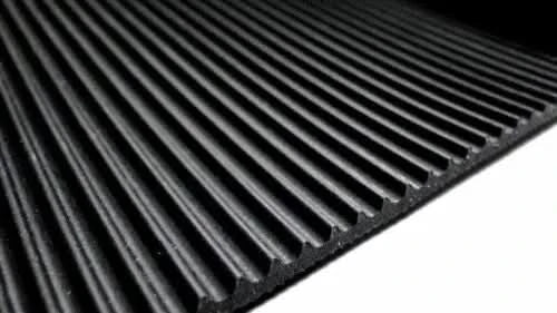 Fine Ribbed Black Rubber Mat 3mm Thick for Gym, Shed, Garage or Workshop