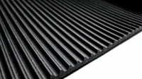 Fine Ribbed Black Rubber Mat 3mm Thick for Gym, Shed, Garage or Workshop