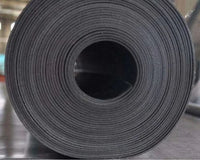 Black Heavy Duty Rubber Garage, Gym, Camper Van Mat, 1mm Flooring Insulation, 2m