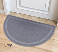 Half Moon Semi-Circle Non Slip Washable PVC Entrance Door Mat Floor Mat 36x60cm