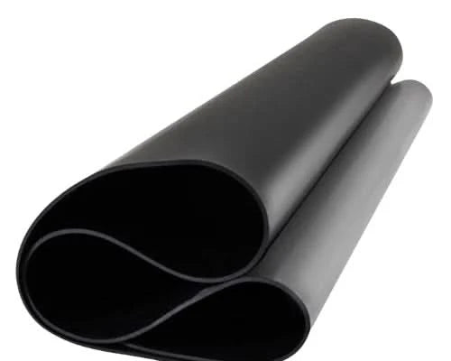 Black Heavy Duty Rubber Garage, Gym, Camper Van Mat, 1mm Flooring Insulation, 2m