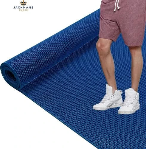 BWKJMY Non Slip Drainage Outdoor Rubber Matting 300 300 x 90 cm (Roll), Blue