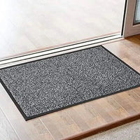 Grey Door Mat Indoor Outdoor Kitchen Floor Rug Non Slip Mats Washable Large