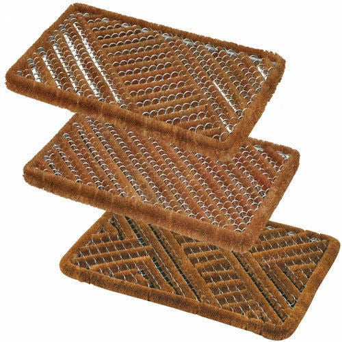 Heavy Duty Boston Door Mat Doormat Scraper Indoor Outdoor Wire Brush Coir Mat