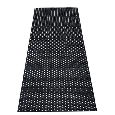 Rubber Floor Mat with Drainage Holes 83x36x0.4in Commercial Anti-Fatigue