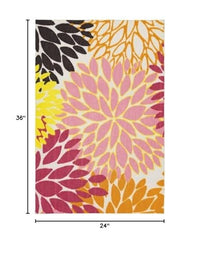 2'x3' Door Mat Small Outdoor Rugs for Porch Patio Balcony Deck Yard, Multi